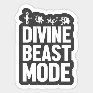 Divine Beast Mode (white) Sticker